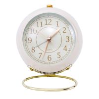 Creative Alarm Clock Vintage Desk Clock - white