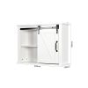 Bathroom Wall Cabinet with 2 Adjustable Shelves Wooden Storage Cabinet with a Barn Door 27.16x7.8x19.68 inch - as pic