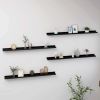 Wall Shelves 4 pcs Black 39.4"x3.5"x1.2" - Black