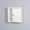 Bathroom Wooden Wall Cabinet with a Door 20.86x5.71x20 inch - White