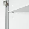 Triangle Bathroom Storage Cabinet with Adjustable Shelves, Freestanding Floor Cabinet for Home Kitchen - White