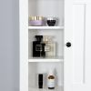 Bathroom Wooden Wall Cabinet with a Door 20.86x5.71x20 inch - White