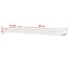 2 White MDF Floating Wall Display Shelves Book/DVD Storage - White