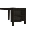 Farmhouse Wood 5-Piece Dining Table Set with 2-Tier Storage Shelves,Kitchen Set for 4 with Padded Dining Chairs - Espresso