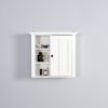 Bathroom Wooden Wall Cabinet with a Door 20.86x5.71x20 inch - White