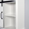 Bathroom Wall Cabinet with 2 Adjustable Shelves Wooden Storage Cabinet with a Barn Door 27.16x7.8x19.68 inch - as pic