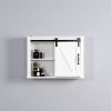 Bathroom Wall Cabinet with 2 Adjustable Shelves Wooden Storage Cabinet with a Barn Door 27.16x7.8x19.68 inch - as pic