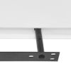 2 White MDF Floating Wall Display Shelves Book/DVD Storage - White