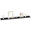 Wall Shelves 4 pcs Black 39.4"x3.5"x1.2" - Black