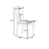 Rustic Wood Padded Dining Chairs for 4 - Gray