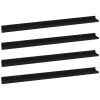 Wall Shelves 4 pcs Black 39.4"x3.5"x1.2" - Black