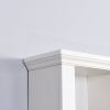 Bathroom Wooden Wall Cabinet with a Door 20.86x5.71x20 inch - White